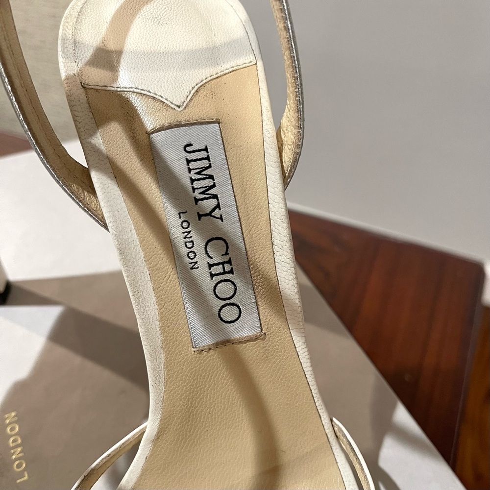 Jimmy Choo Lilah 100 Latte Mix Platform Sandals - Picture 4 of 7